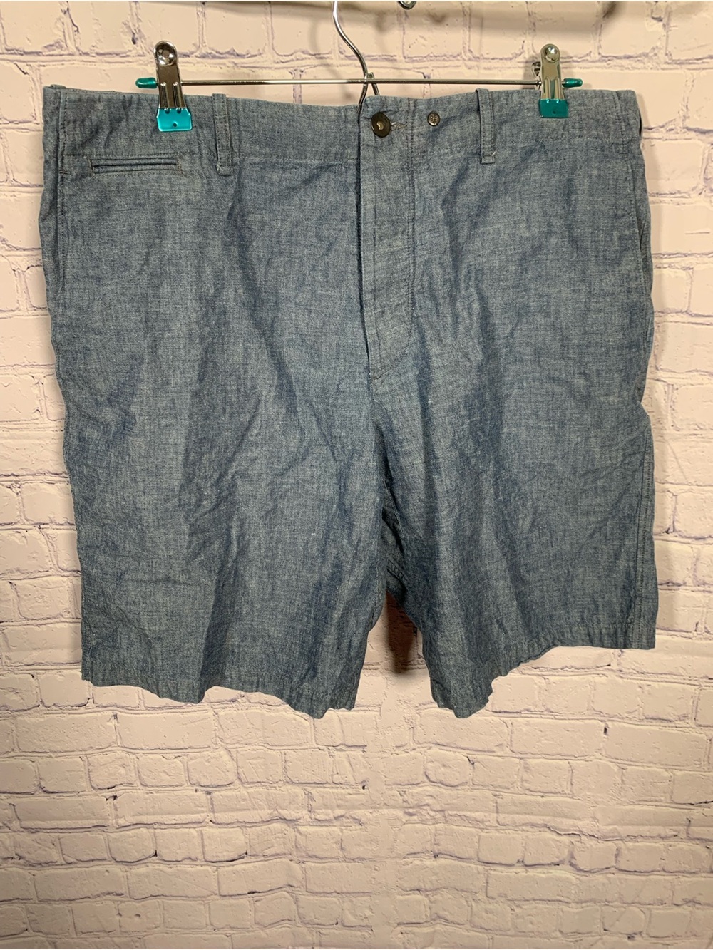Rag & Bone Mens Cotton Shorts Blue Size 34 Button Fly Casual